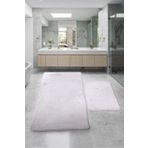 Bestekar LunaSoft Gri Büyük Boy Kaymaz Yumuşak Makinede Yıkanabilir İkili Modern Banyo Paspas Takımı