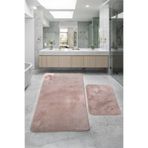 Bestekar LunaSoft Kahve Büyük Boy Kaymaz Emici Yumuşak Makinede Yıkanabilir İkili Modern Banyo Paspas Takımı