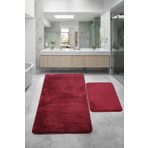 Bestekar LunaSoft Mürdüm Büyük Boy Kaymaz Emici Yumuşak Makinede Yıkanabilir İkili Modern Banyo Paspas Takımı