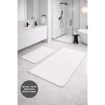 Bestekar Serenza Krem Büyük Ebat Banyo Paspası 2’li Set 80x140 & 50x70 Kaymaz Taban