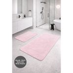 Bestekar Serenza Pudra Büyük Ebat Banyo Paspası 2’li Set 80x140 & 50x70 Kaymaz Taban