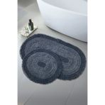 Bestekar Solvia Antrasit %100 Pamuk 60x100 - 50x60 Yumuşak Yıkanabilir Modern Banyo Halısı