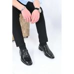 Bestello Bağcıksız Kösele Taban Hakiki Piton Deri Klasik Ayakkabı 333-28705 Erkek Ayakkabı - Siyah
