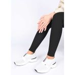 Bestello Bağcıksız Lastikli Zımba Detaylı Termo Taban Hakiki Deri Sneaker 338-7084 Kadın Ayakkabı - Beyaz