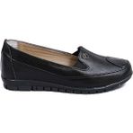 Bestello Bağcıksız Termo Taban Comfort 018-M127-25K Kadın Ayakkabı - Siyah
