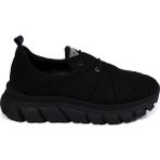 Bestello Bağcıksız Termo Taban Sneaker 101-0020-18 Kadın Ayakkabı - Siyah
