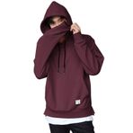 Bestgift B081CR8Q5M Şarap Kırmızı Erkek Kapüşonlu Sweatshirt
