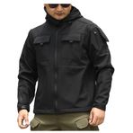 Bestgift Coldproof Siyah Kapşonlu Erkek Ceket