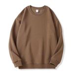 Bestgift Dip Kahve Yuvarlak Boyun Erkek Sweatshirt