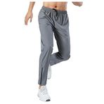 Bestgift Eşofman Altı Erkekler Koşu Erkek Pantolonları Gevşek Günlük Pantolon, koyu gri, L