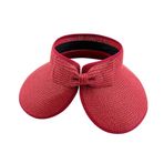 Bestgift Hollow Cap Kırmızı Katlanabilir Kadın Şapka