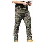 Bestgift LX9 Ordu Yeşil Kamuflaj Düz Uzun Erkek Kargo Pantolon