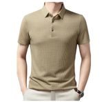 Bestgift Polo Haki Kısa Kollu Günlük Erkek T-shirt