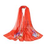 Bestgift Resim Rengi 26 Şifon İpek 150x150 cm Kadın Eşarp Şal