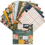 Bestgift Scrapbook Kağıt Paketi, 6 × 6 Tek Taraflı Koleksiyon Defteri Seti Enjoy Out Kapı Temalı Baskı Kartpostal Kağıt Ped 160 gsm Kendin Yap Origami Dekupaj Albüm Dekoru için (12 Desen, 24 Yaprak / Desen)