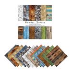 Bestgift Scrpabook Kağıt Pedler Tek Taraflı, 15 cm x 15 cm Ahşap Doku Desenleri Baskı Dekoratif Kağıt 2 Tasarım Koleksiyon El Yapımı Projeler için Tatil Kartonu, Kendin Yap Fotoğraf Çerçevesi -24 Yaprak