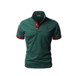Bestgift Slim Polo Yeşil Kısa Kollu Erkek T-shirt