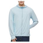 Bestgift Sunwear Açık Mavi Anti-Ultraviyole Erkek Spor Ceket