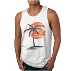 Bestgift Tank Top Beyaz Üst Kolsuz Erkek Atlet