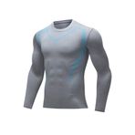 Bestgift Tank Top Gri Hızlı Kuruyan Uzun Kollu Erkek T-shirt
