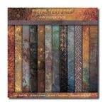 Bestgift Tek Taraflı Koleksiyon Defteri Kağıt Pedi, 15,24 cm x 15,24 cm Metal Dokular Temalı Desenli Dekoratif El İşi Kağıdı, 160 gsm Koleksiyon Defteri Seti Fotoğraf Albümü için Kart Yapımı Kağıt Paketi, Origami Dekupaj -24 Yaprak