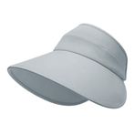 Bestgift Visor Gri 3 UV Vinil Kadın Şapka