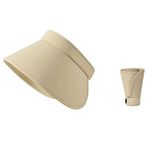 Bestgift Visor Haki 5 UV Vinil Kadın Şapka
