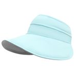 Bestgift Visor Mavi 4 UV Vinil Kadın Şapka