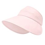 Bestgift Visor Pembe 3 UV Vinil Kadın Şapka