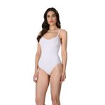 Bestin Kadın Beyaz Dikişsiz Ince Askılı Korsajlı Çıtçıtlı Body Fitilli Örme, S/M, C1903MF-869SLC00017960
