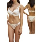 Bestin Kadın Ekru Dantelli Desteksiz Sütyen Külot Takım, 95B, DP4340NT-89D0018319793