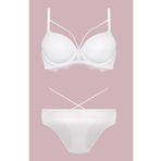 Bestin Kadın Ekru Desteksiz Bralet Sütyen Külot Takım, 85B, C4618NT-89D0018319733