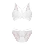 Bestin Kadın Ekru Siyah Destekli Push Up Dantelli Sütyen Külot Takım, 90B, D4426NTX-89D0018319883