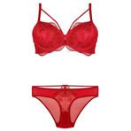 Bestin Kadın Kırmızı Destekli Dantelli Sütyen Ve Külot Takım, 90B, S4485NT-86DS018319740
