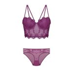 Bestin Kadın Mor Destekli Bralet Sütyen Külot Takım, 75B, DW4491NT-89D0018319746