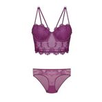 Bestin Kadın Mor Destekli Bralet Sütyen Külot Takım, 80B, DW4491NT-89D0018319747