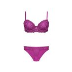 Bestin Kadın Mor Destekli Push Up Dantelli Sütyen Külot Takım, 90B, C4487NT1-89D0018320017