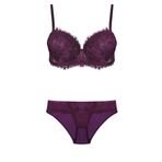 Bestin Kadın Mor Destekli Push Up Dantelli Sütyen Ve Külot Takım, 85B, DT4487NT-89D0018319829