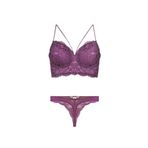 Bestin Kadın Mor Desteksiz Sütyen ve Tanga Külot Takım, 80B, DT4330NTX-89D0018319571