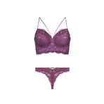 Bestin Kadın Mor Desteksiz Sütyen ve Tanga Külot Takım, 85B, DT4330NTX-89D0018320045
