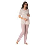 Bestin Kadın Pembe Hamile Lohusa Kısa Kollu Pijama Takımı, L, DN8012EF-19804IGP254201