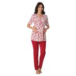 Bestin Kadın Vişne Hamile Lohusa Kısa Kollu Pijama Takımı, XL, D8012EF-19804IGP255355
