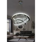 Bestof 3 Katlı Daire Taşlı Ledli Modern Avize - Krom