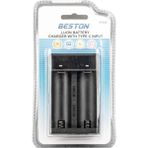 Beston Pil Şarj Aleti Ikili Type-C Çıkışlı 18650/26650/2660 Hızlı Pil Şarj Cihazı Beston M-7028