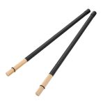 BESTonZON 1 Çift Davul Davul Fırçası Bas Davul Çubukları Baget Aksesuarı Davul Sopaları Çekiç Bagetler Tokmak Sopa Vurmalı Çalgı Tokmağı Davul Pedal Çırpıcı Çubuklar Sopalar Black Bambu