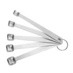 BESTonZON 1 Takım 5 Adet Ölçü Kaşığı Düzleştirici Ile Ölçüm Kaşıkları Metal Servis Kaşıkları Ölçüm Kapları Manyetik Şef Ölçüm Kaşıkları Kavanoz Ölçme Ağır Paslanmaz Çelik 5 Parça Set