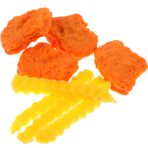 BESTonZON 1 Takım Sahte Tavuk Nuggets Ve Patates Kızartması Ürün Teşhir Dekoru Mutfak Için Sahte Gıda Modeli Yapay Gıda Modeli Modelleri Kızarmış Tavuk Fotoğraf Prop Simüle Gıda Modeli Pvc