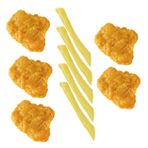 BESTonZON 1 Takım Sahte Tavuk Nuggets Ve Patates Kızartması Yenilik Gıda Modeli Simülasyon Kavrulmuş Tavuk Nuggets Yapay Tavuk Nuggets Patates Kızartması Modeli Çocuklar Sahte Gıda