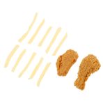 BESTonZON 1 Takım Simülasyon Tavuk ve Patates Kızartması simülasyon tavuk budu tavuk budu modeli modeller patates kızartması modeli gıda modeli Kostüm oyunu kızarmış tavuk anahtarlık