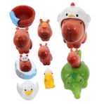 BESTonZON 10 Parça peyzaj kapibara mini hayvan figürleri gerçekçi hayvan figürleri dekorasyon home decor maket reçine küçük hayvan heykeli hayvan modeli masaüstü süslemeler Ördek